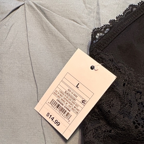 Auden NWT Black Lace Bralette Large - Picture 5 of 6